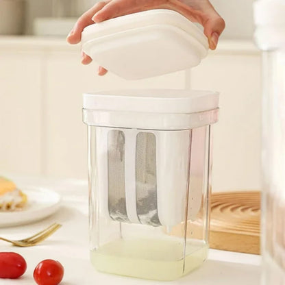 Greek Yogurt Strainer & Whey Separator Container with Fine Mesh Filter