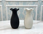 ELEGANT WHITE & BLACK CERAMIC VASE FOR LUXURY INTERIOR DECOR