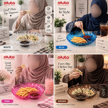 Transparent Shell Shaped Dumpling Dish Stackable Tray