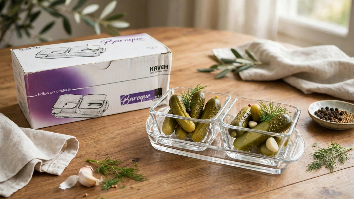 Mini Glass Sauce Bowl Set With Tray