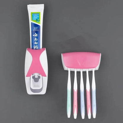 Creative Toothpaste Dispenser And Toothbrush Holder