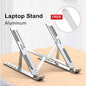 Adjustable Aluminum Foldable Laptop Stand with Free Carry Bag