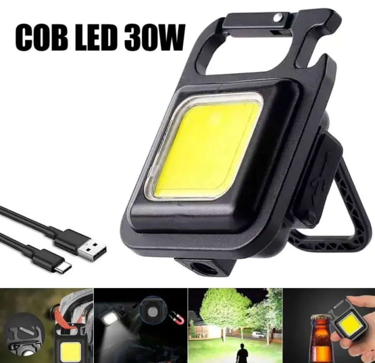 3-in-1 Ultra-Bright COB Keychain Work Light