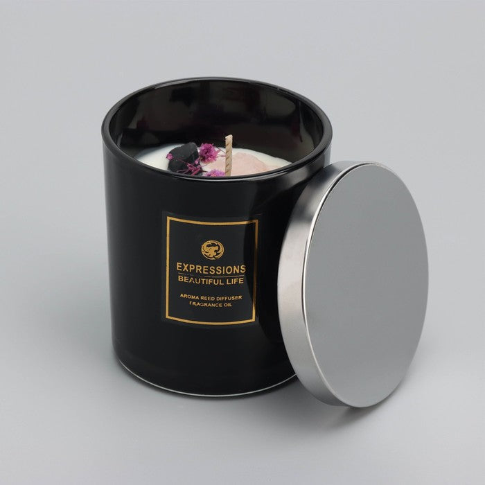Expressions Beautiful Life Crystal-Infused Aromatherapy Candle & Fragrance Oil Diffuser