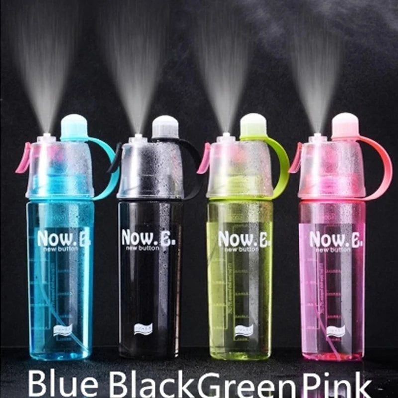 2-in-1 Sports Water Bottle with Cooling Mist Spray - Leak-Proof Gym & Outdoor Flask