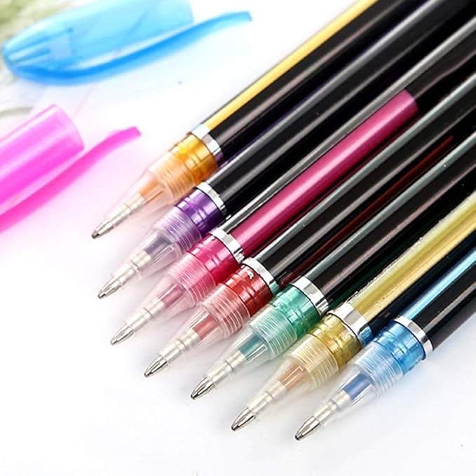 Neon Glitter Gel Pen Set for Art and Coloring 12-Piece (Set)