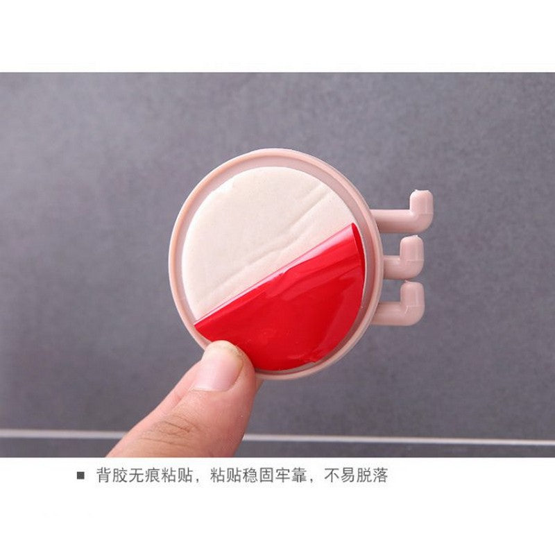 Rotating 3-Arm Adhesive Wall Hooks (5-Hooks)