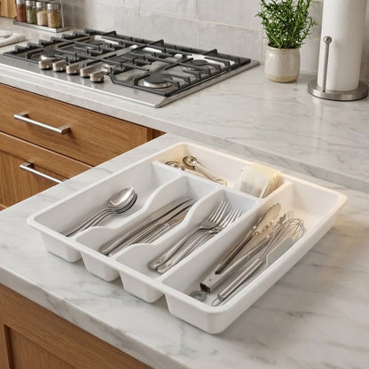 5-Compartment Cutlery Organizer Tray