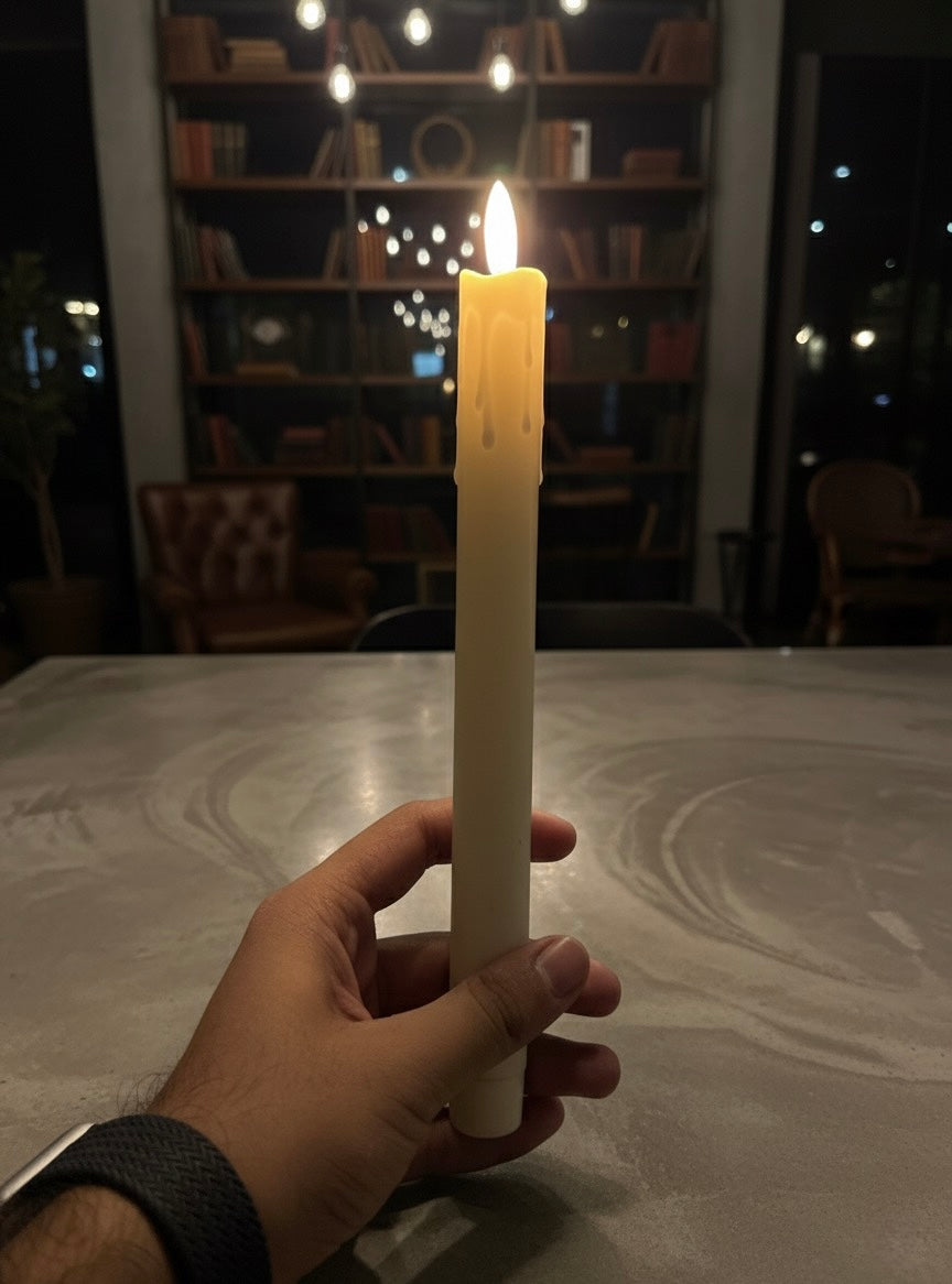 Elegant Dripping Taper Candle Set (3 Piece)