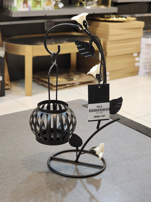 Elegant Bloom Ironwork Lantern Stand