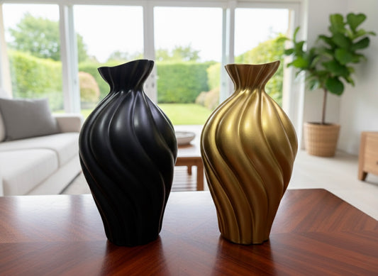 Ribbon Twist Modern Vase