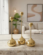 Modern Gold Taper Candle Holders Set (3 Piece)