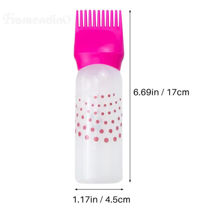Hair Dye Applicator Bottle with Root Comb Tip