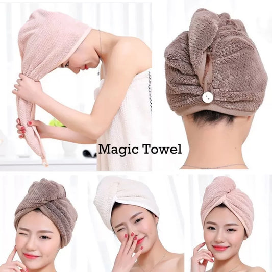 Microfiber Fast-Drying Hair Towel Wrap (Random Colors)