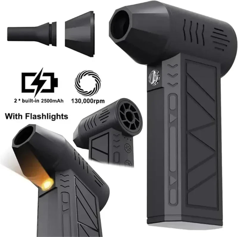 High-Power Rechargeable Mini Jet Fan and Duster