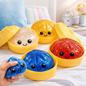 Glitter Squeezy Dumpling Stress Relief Toy with Steamer Case