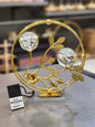 Decorative Golden Floral Dual Crystal Ball