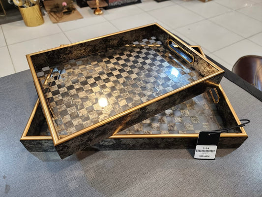 Premium Checkered Serving and Display Tray
