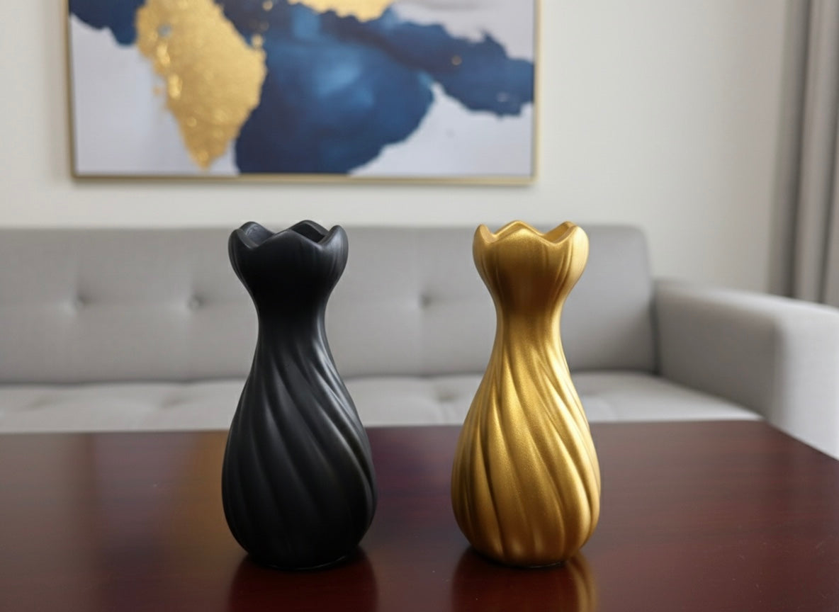 Modern Spiral Tulip Vase