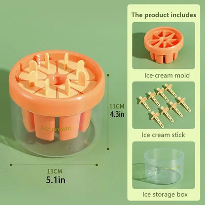 Homemade Mini Popsicle Mold with Storage Container