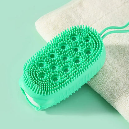 Silicone Bath Scrubber/Brush (Random Color)