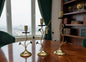 Elegant Brass "Tree of Life" Candelabra Set (3-Piece)