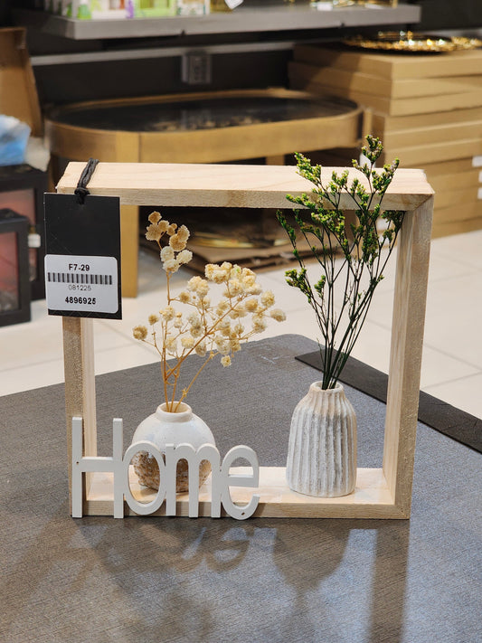 Rustic "Home" Floral Shadow Box