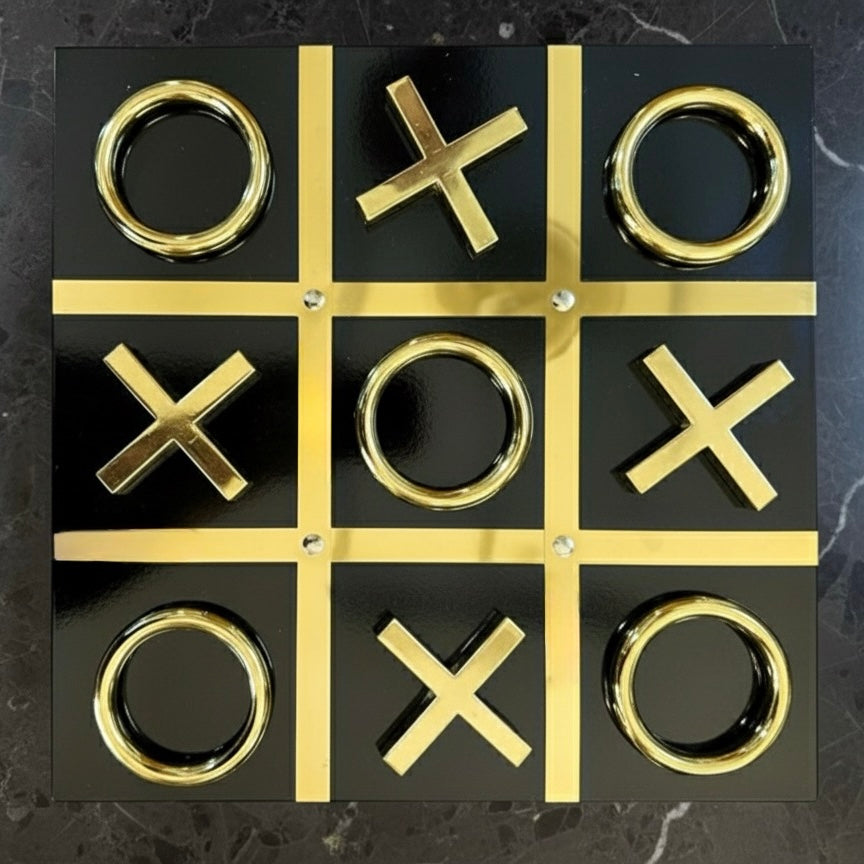 Decorative Tic-Tac-Toe Game Set ( Black & White )