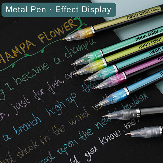 Neon Glitter Gel Pen Set for Art and Coloring 12-Piece (Set)