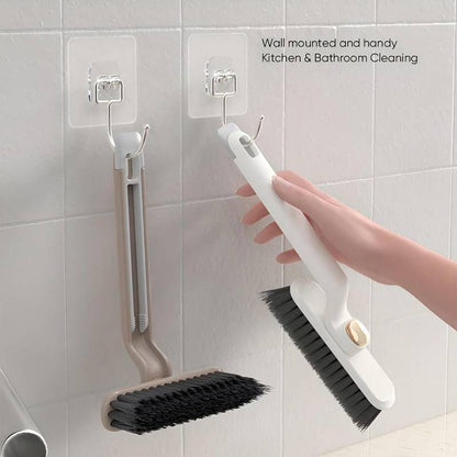 Multifunctional 2-in-1 Crevice Cleaning Brush with Hidden Tweezers