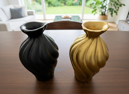 Ribbon Twist Modern Vase