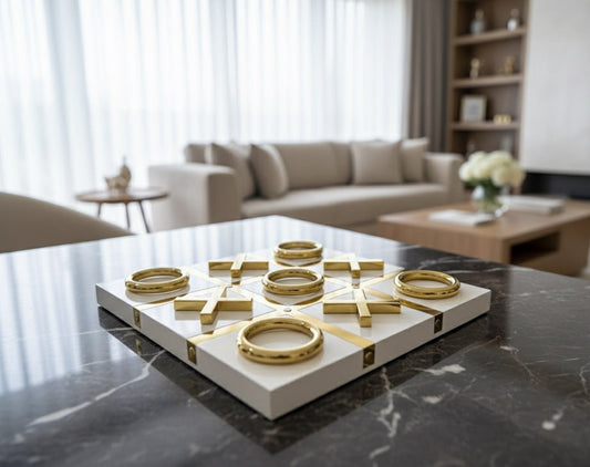Decorative Tic-Tac-Toe Game Set ( Black & White )