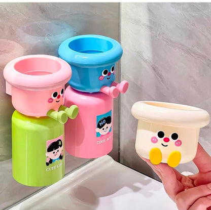 Magnetic Punch Free Wall Mounted Cartoon Toothbrush Holder