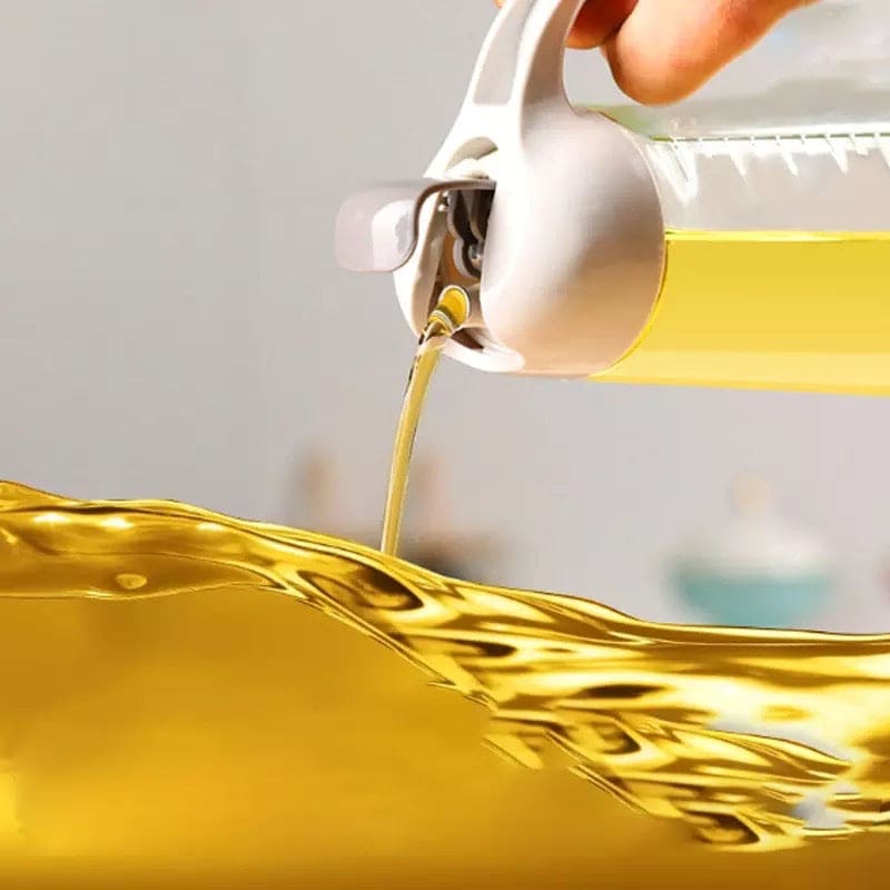 Automatic Cap Glass Oil Dispenser Bottle (600ml)