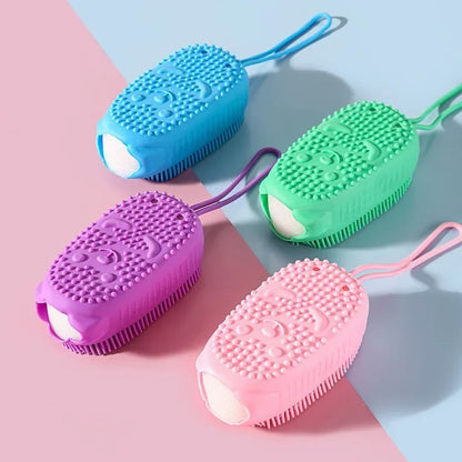 Silicone Bath Scrubber/Brush (Random Color)