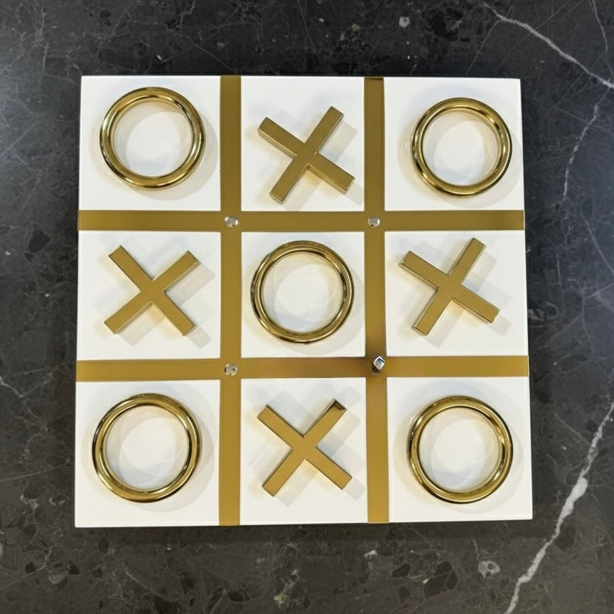 Decorative Tic-Tac-Toe Game Set ( Black & White )