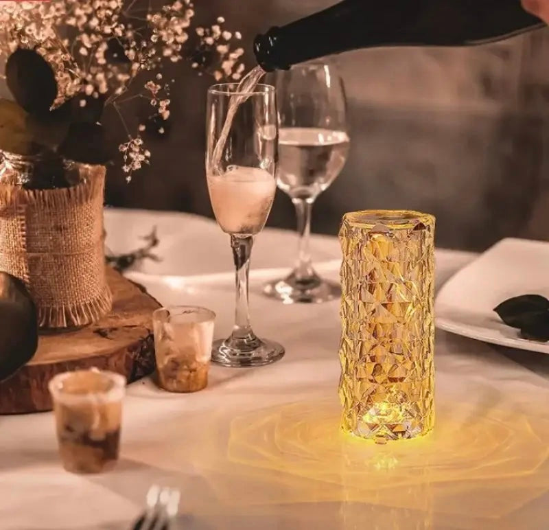 Rechargeable Rose daimond Table lamp with Wireless Remote 16RGB Colours