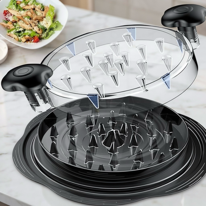 Upgraded Chicken Shredder Tool with Clear Lid & Handles