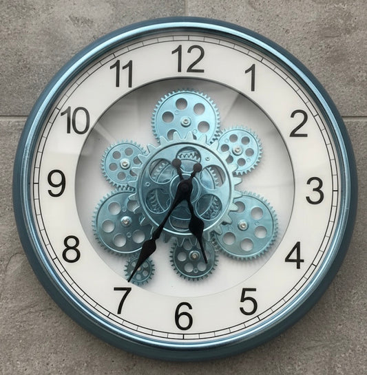 Moving Gears Industrial Style Wall Clock