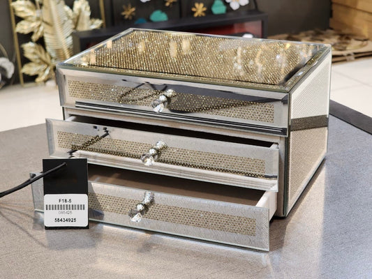 Elegant Mirrored Jewelry Organizer