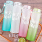Hello Master Frosted Glass Water Bottle