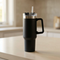 40 oz Stainless Steel Vacuum Insulated Tumbler with Handle & Straw