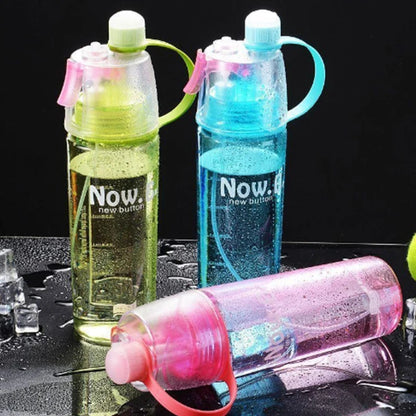 2-in-1 Sports Water Bottle with Cooling Mist Spray - Leak-Proof Gym & Outdoor Flask