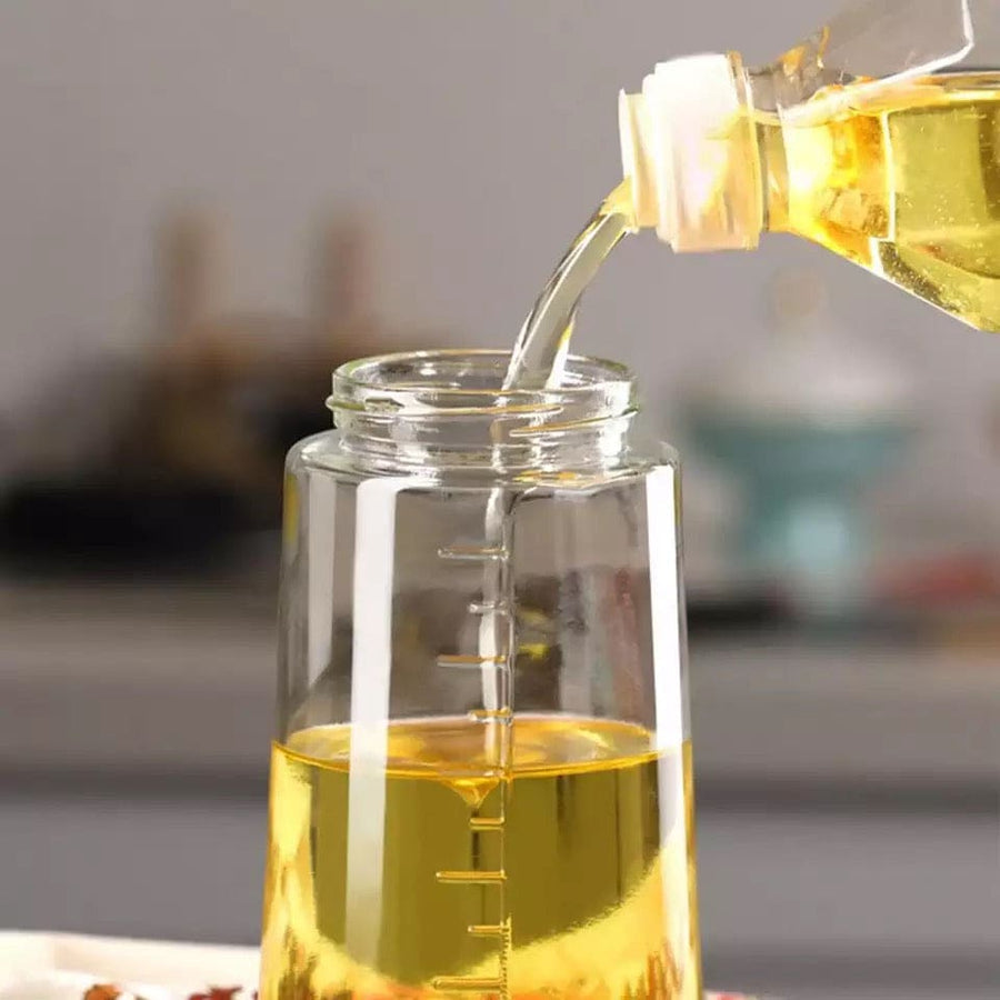 Automatic Cap Glass Oil Dispenser Bottle (600ml)