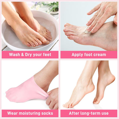 Moisturizing Silicone Gel Socks for Foot Care