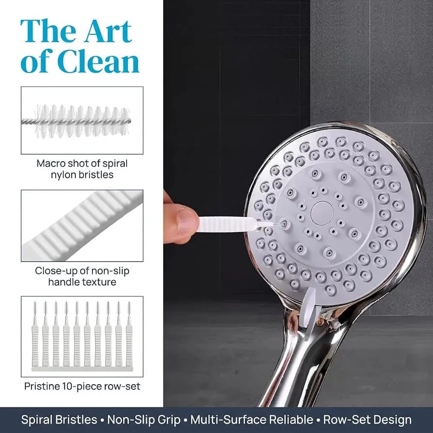 10 Pcs Shower Cleaning Brush Set Anti-Clogging Small Brush