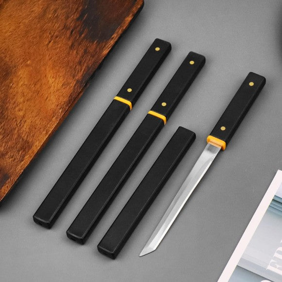 LLHQAMT Fruit Knife Stainless Steel Woodgrain Handle
