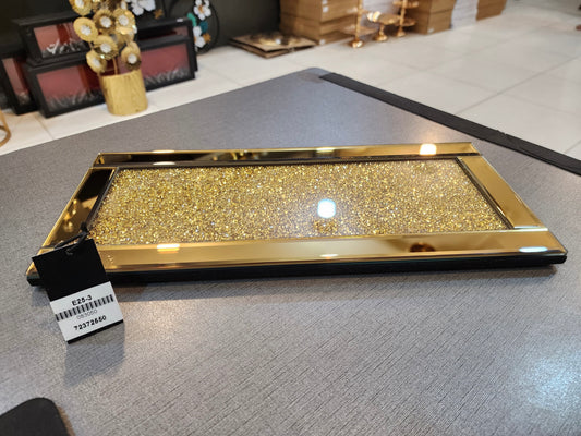 Elegant Gold Mirrored Decorative Tray