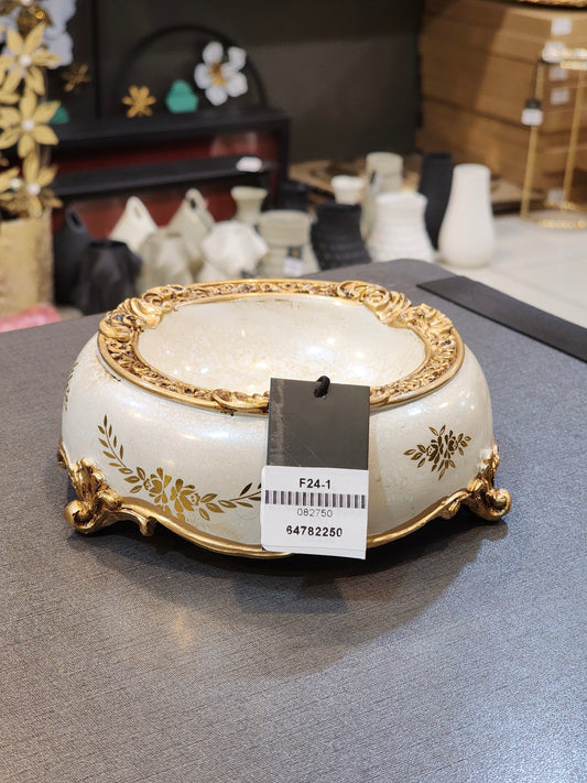 Elegant Vintage-Style Decorative Bowl