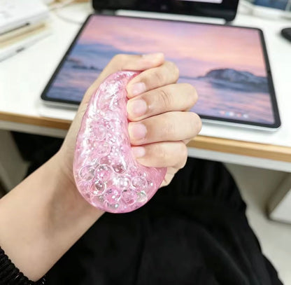 Glitter Squeezy Dumpling Stress Relief Toy with Steamer Case